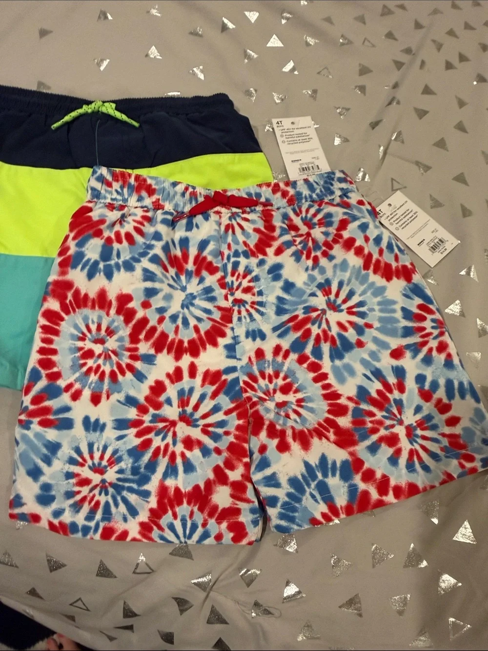 NWT set of two toddler swim trunks
